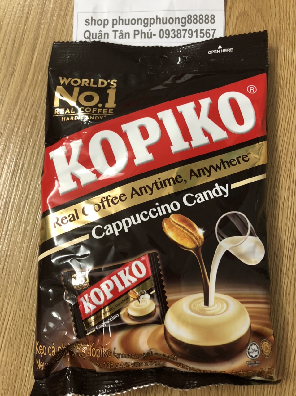 Kẹo Cà Phê Kopiko vị cà phê/ cà phê sữa 135gram