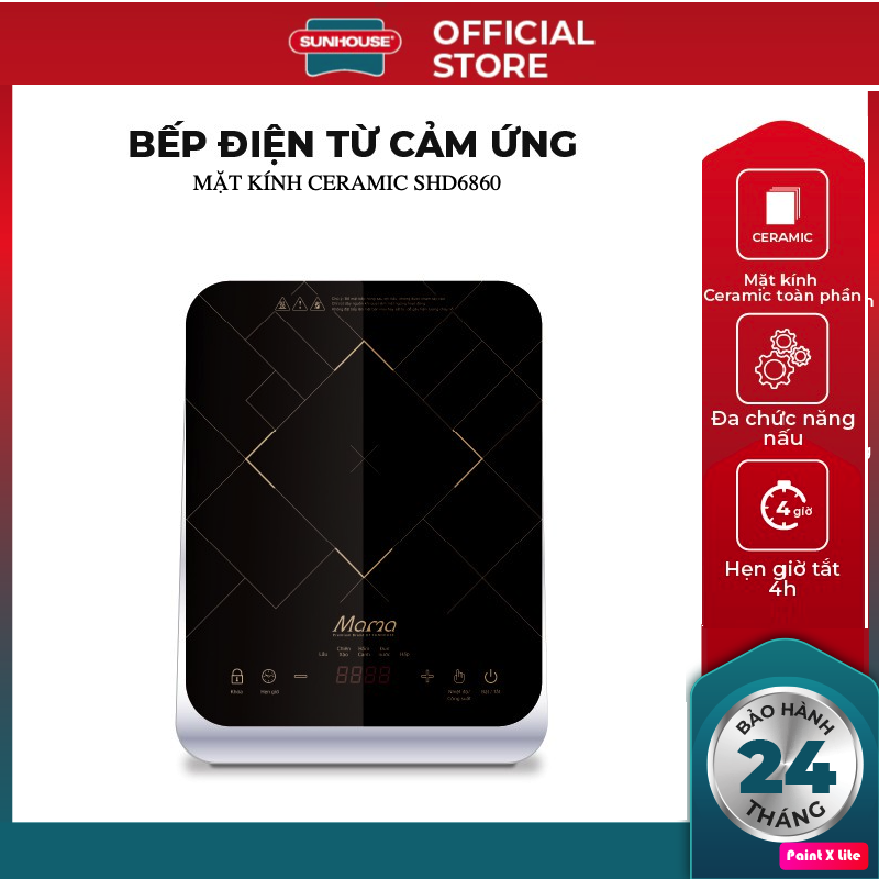 [24 THÁNG BẢO HÀNH ] BẾP TỪ ĐƠN SUNHOUSE MAMA SHD6860 , 2000W , MẶT KÍNH CERAMIC TOÀN PHẦN