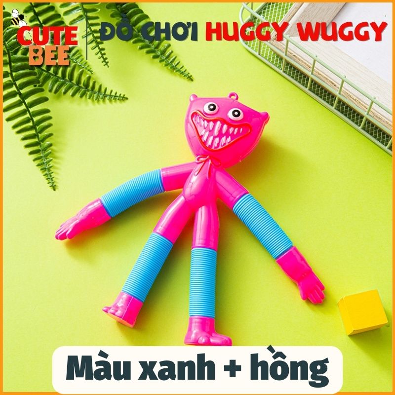 Đồ chơi Huggy Wuggy ống lò xo kéo dài 30cm, đèn phát sáng và móc ...