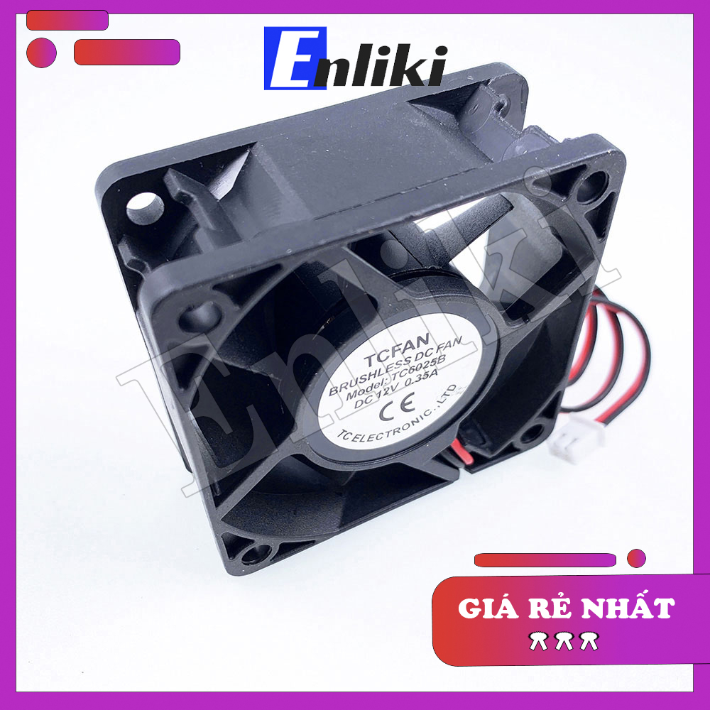 Quạt tản nhiệt 6x6x2.5cm 12V 0.35A