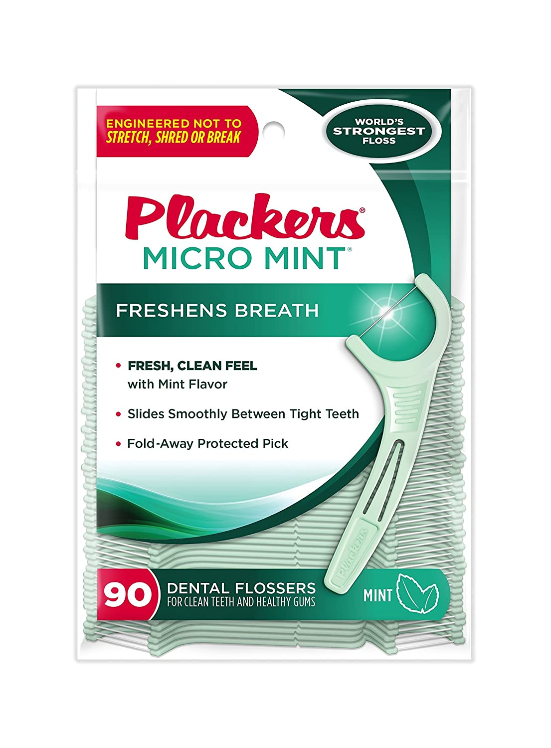 [Túi 150 cây và 90 cây] Tăm chỉ nha khoa Plackers Micro Mint