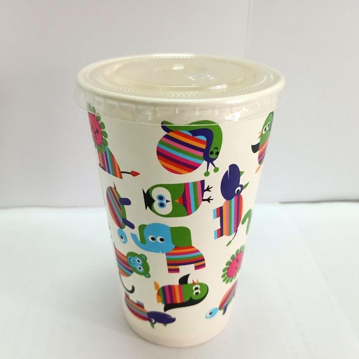 Ly Giấy Trà Sữa  Nắp 547ml - 10 cái/dây
