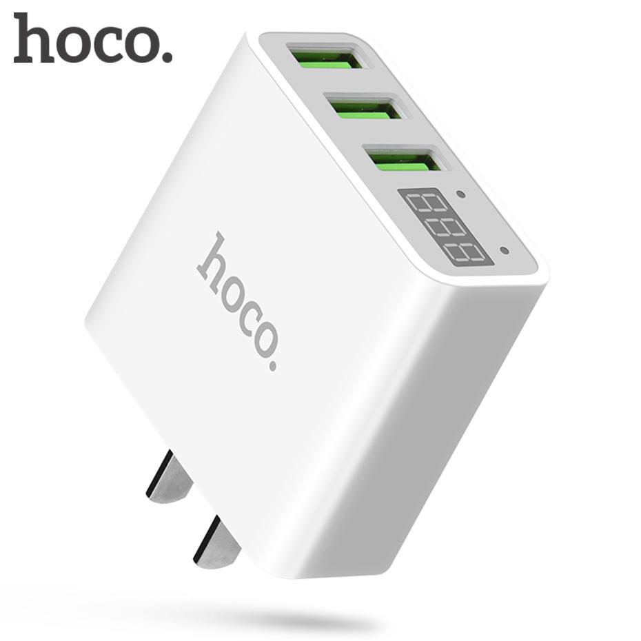 Cốc sạc nhanh hoco c15 3 usb màn hình lcd giá rẻ - bh 1 năm - hoàng yến computer