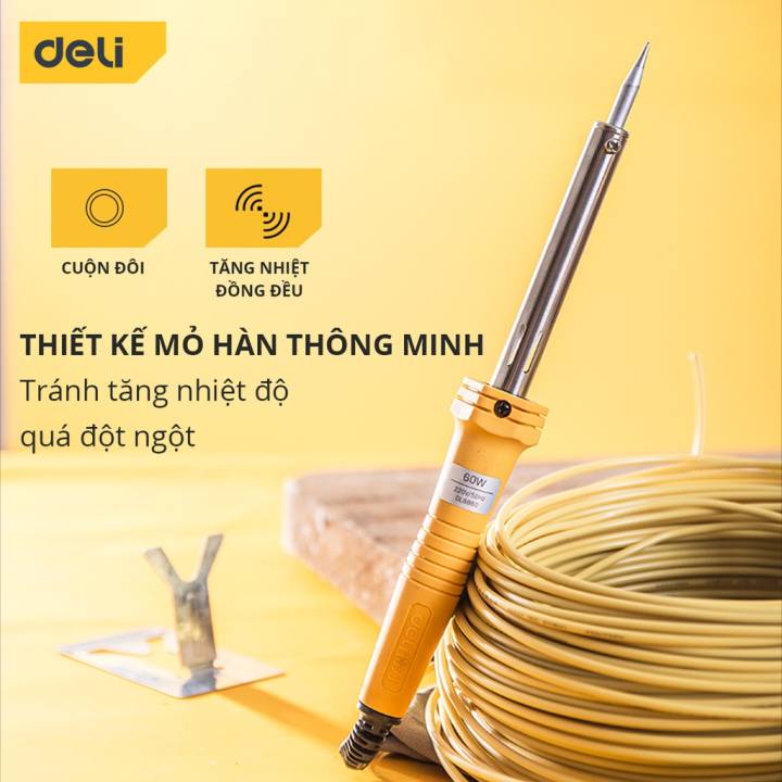 Mỏ Hàn Điện Deli Chính Hãng 30W / 60W Chất Lượng Cao - Sử Dụng Đa Năng, Tiện Ích - DL8830 / DL8860 - Hình ảnh 3