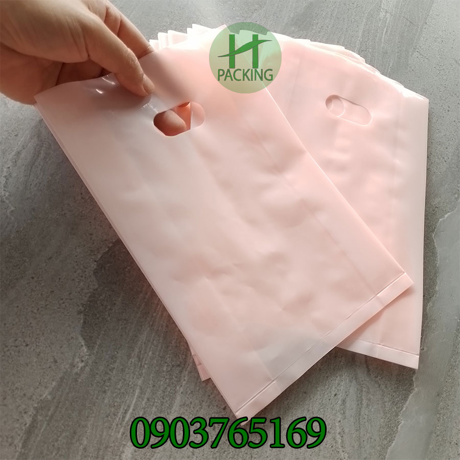 Túi PE hột xoài màu hồng Pastel