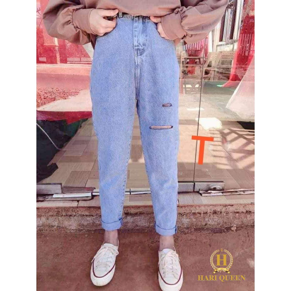 Quần baggy bò rách hở dtr0320