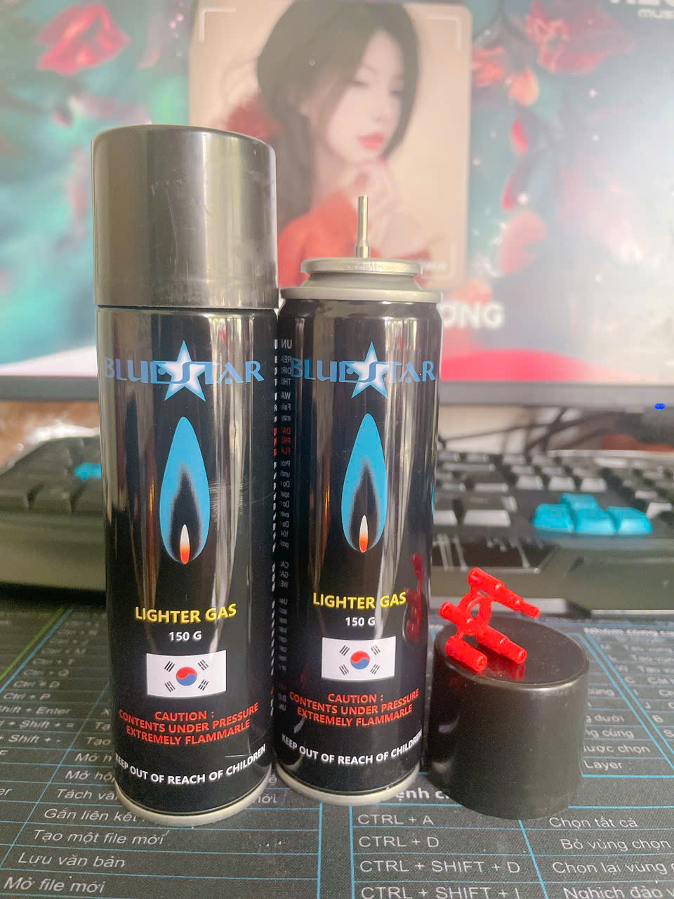 gas đen - gas 150gam bơm bật lửa