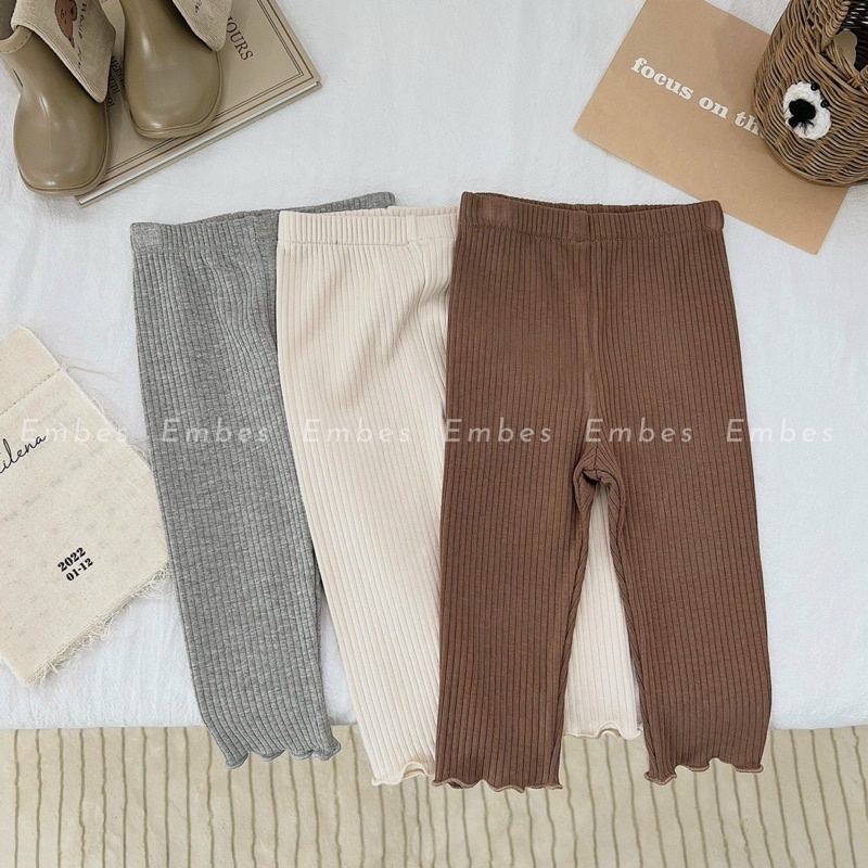 Quần legging len tăm cho bé gái, quần tất cho bé gái không bàn 7-15kg