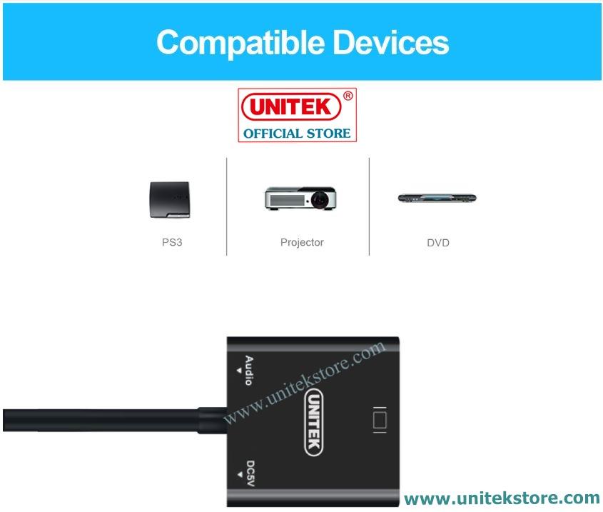[UNITEK STORE] CÁP CHUYỂN HDMI SANG VGA + AUDIO UNITEK (Y-6333)