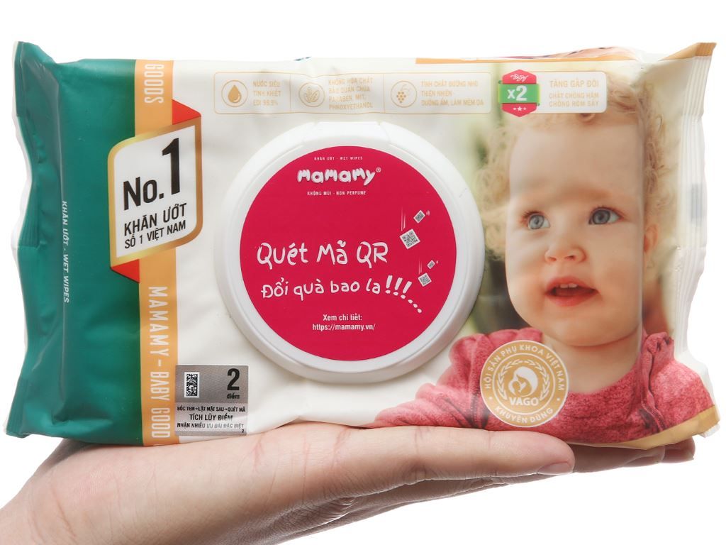 [ QUÀ TẶNG ]  Khăn giấy ướt Mamamy