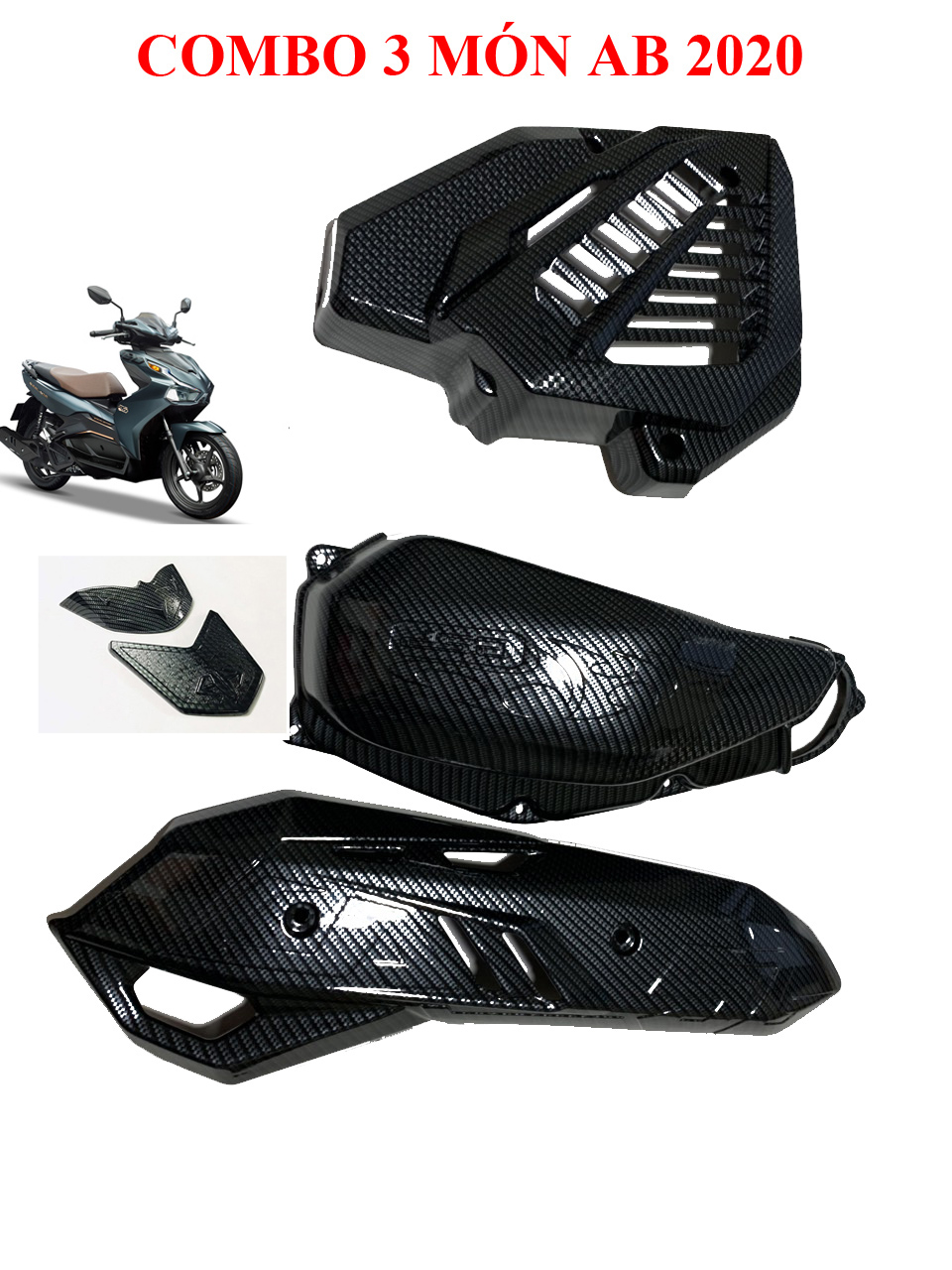 COMBO ỐP CARBON 5 MÓN, 6 MÓN CHO AB 2020 (HÀNG ĐẸP NHƯ HÌNH ĐẠI DIỆN)