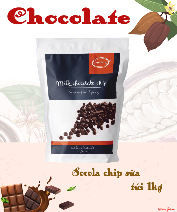 Socola chip sữa túi 1kg
