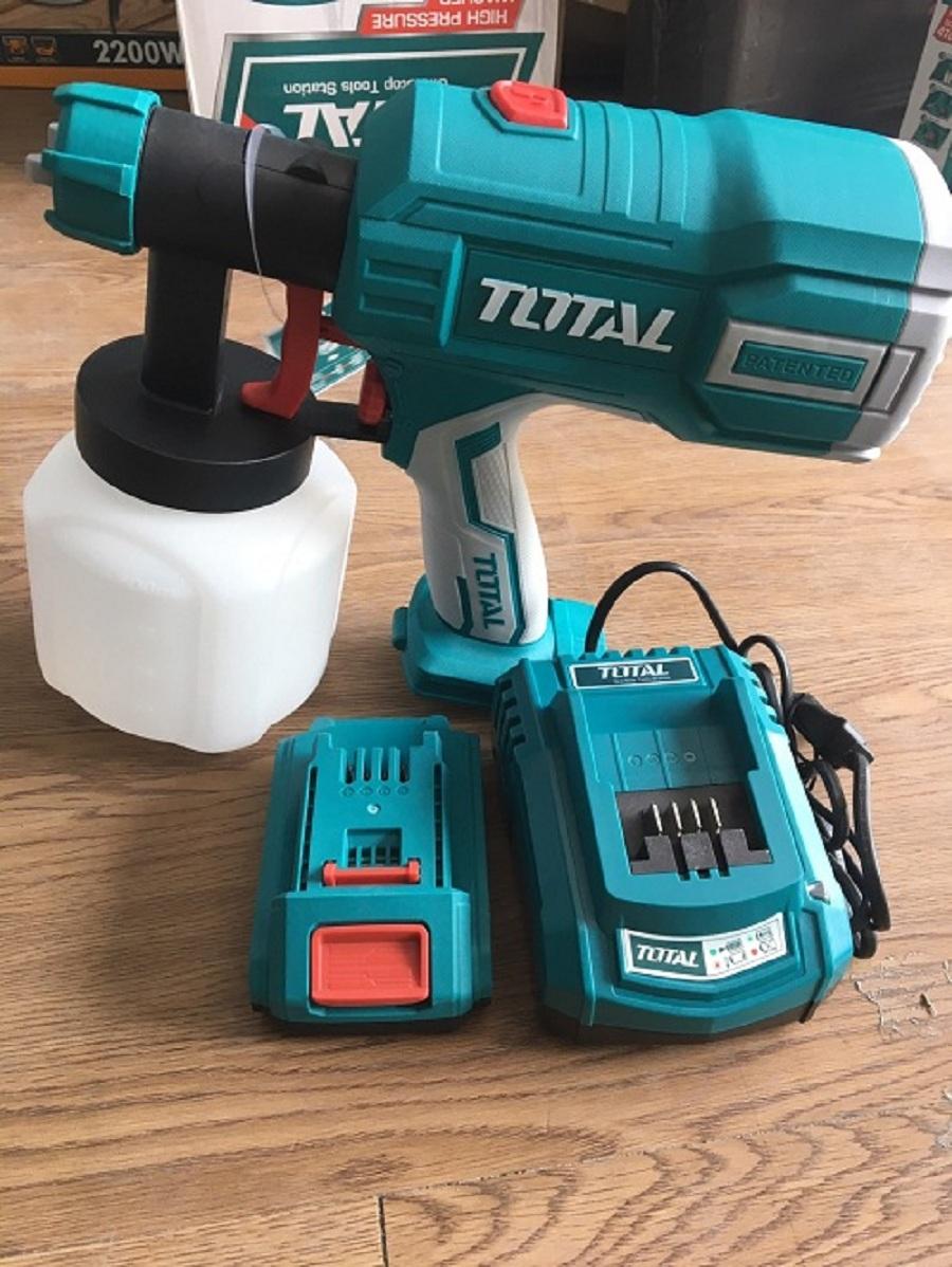 Dụng cụ phun sơn dùng pin Li-ion Total TSGLI2001.2 (KÈM THEO PIN VÀ CỤC SẠC)