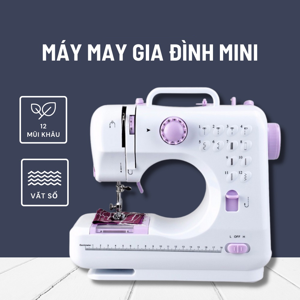 Máy may mini để bàn gia đình - máy khâu cầm tay mini gia đình siêu tiện lợi, có thể sử dụng pin aa