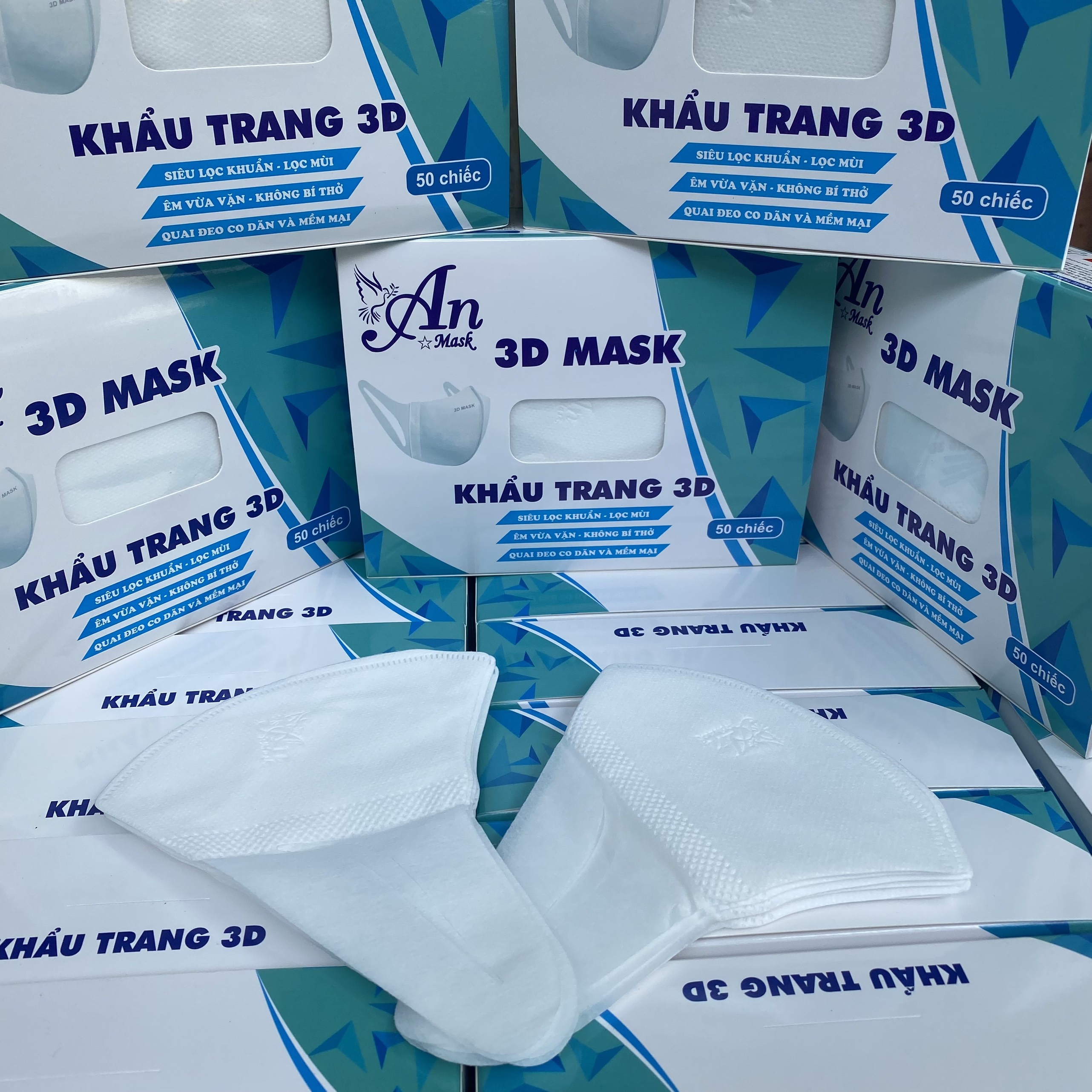 [HỘP 50CÁI ] Hộp 50 chiếc khẩu trang 3D mask Duy Khánh iMask