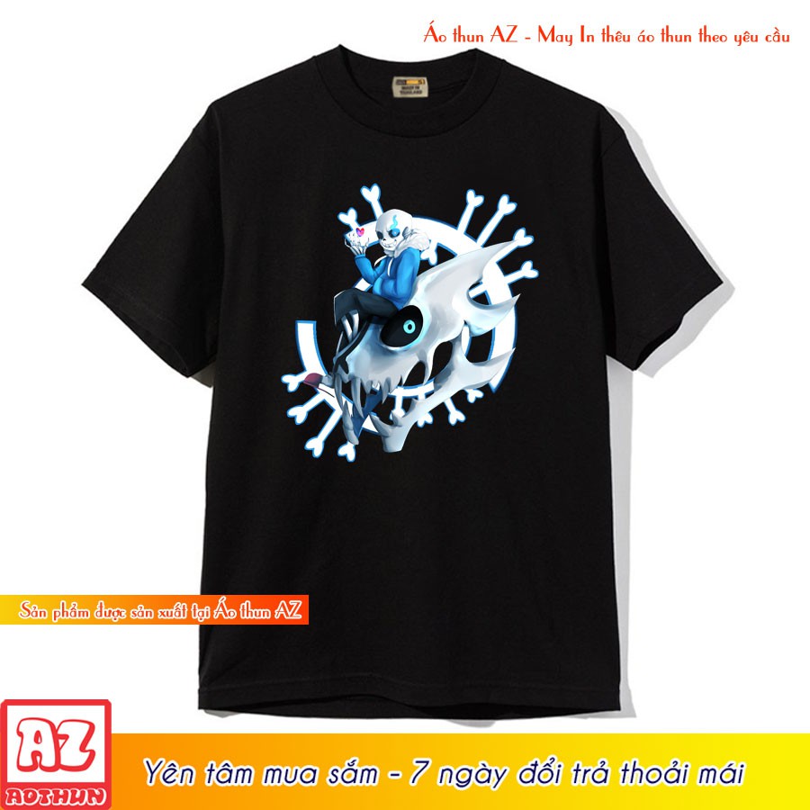 Áo thun game undertale sans 3d màu đen - có size trẻ em m2810