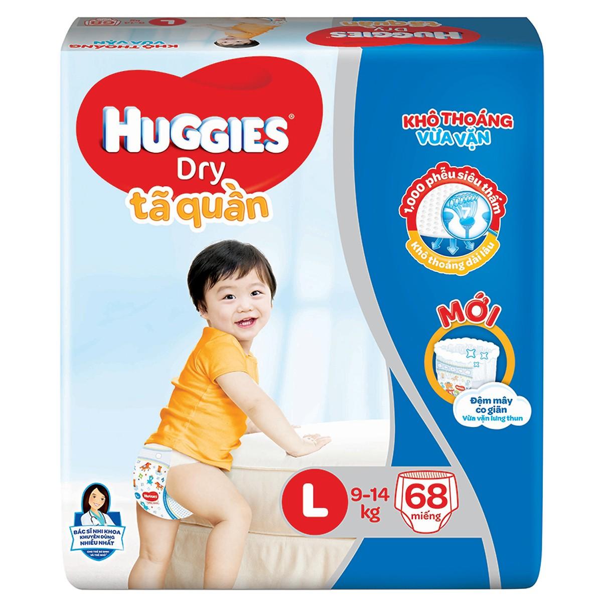 [Đệm Mây Co Giãn] Tã Quần Huggies Mẫu Mới  M76,L68,XL62,XXL56