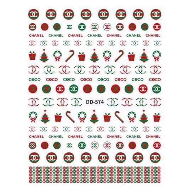 Sticker nail,hình dán móng các thương hiệu trang trí móng