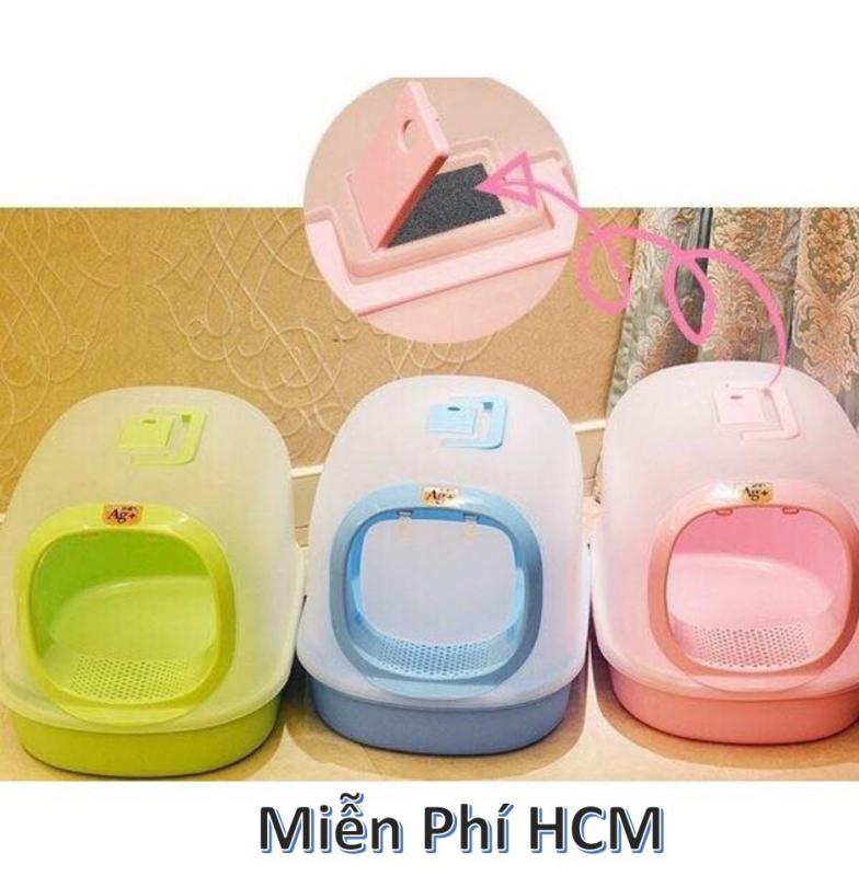 HCM - Nhà vệ sinh cho mèo AG Plus (Size Lớn 57cm x 36cm x 40cm) (Màu ngẫu nhiển) nha ve sinh meo / toilet mèo / khay dung cat / nhà mèo -HP10869BD