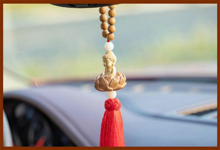 Phật Adida ngự đài sen trang trí ô tô
