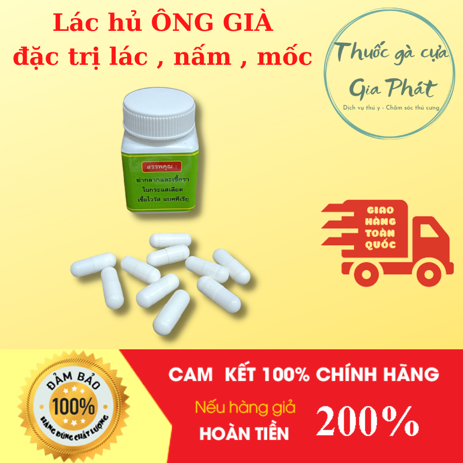 Thuốc gà đá đặc trị hiệu quả ( lác , nấm , mốc ) 1 lọ / 10 viên