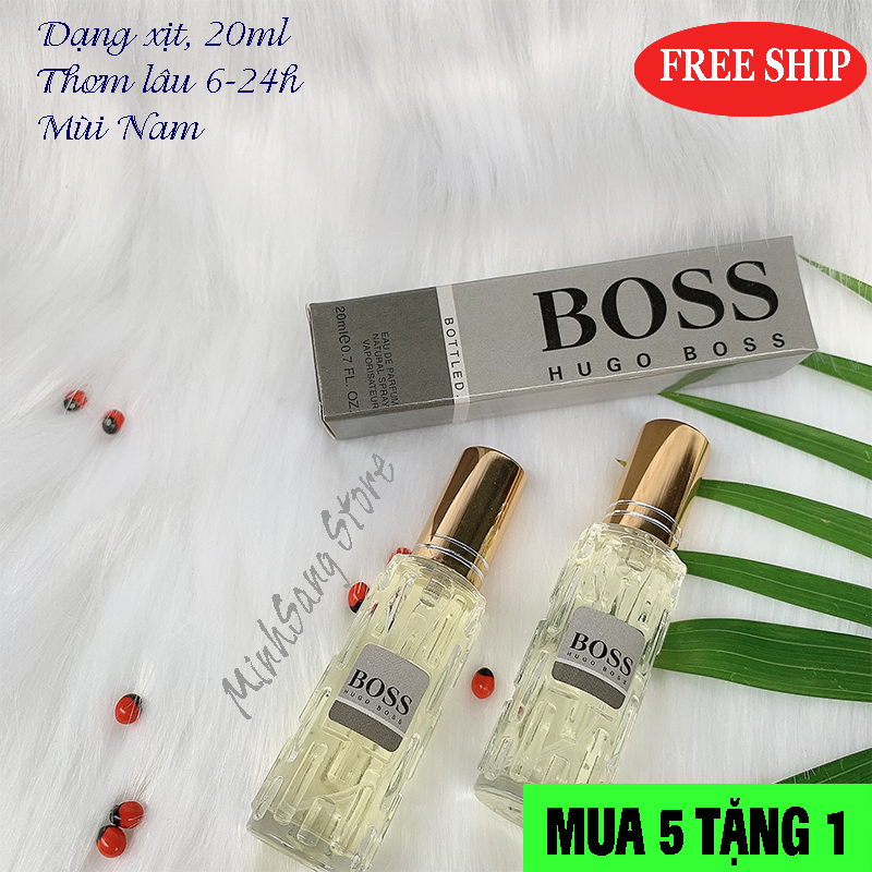 [HCM]Combo 2 chai nước hoa nam chiết Pháp 20ml Blue + hugo.bos