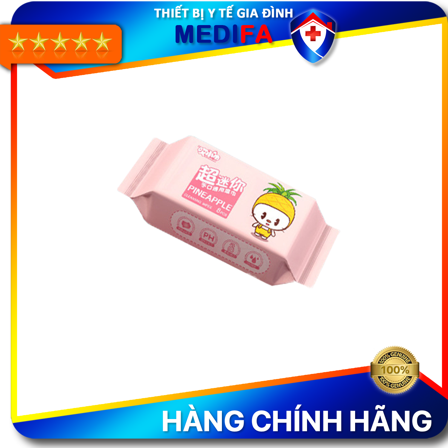 1 gói khăn giấy ướt mini dễ thương bỏ túi tiện lợi