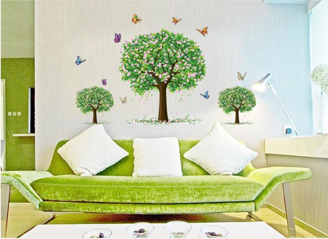 Decal trang trí 3 Cây Xanh lớn