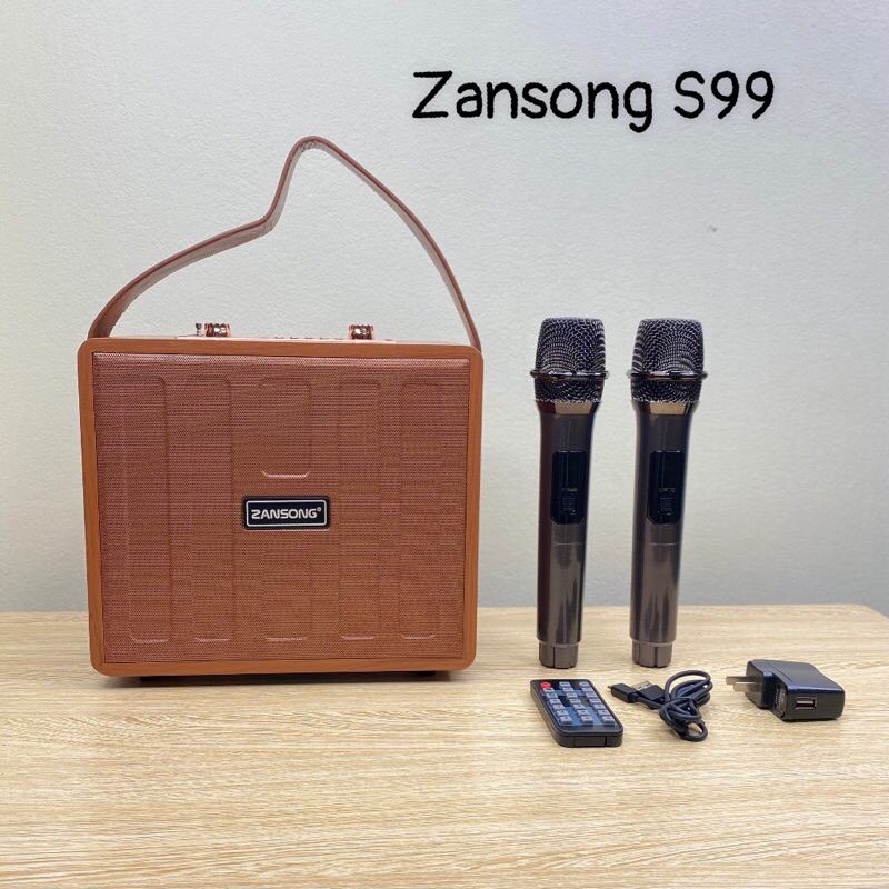 Loa Bluetooth Zansong S99 kèm 2 micro karaoke không dây công suất 40W