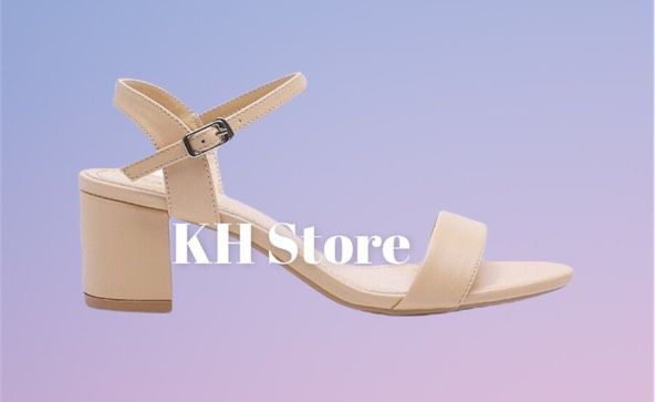 Giày cao gót da mềm bản ngang 5p hở gót KH