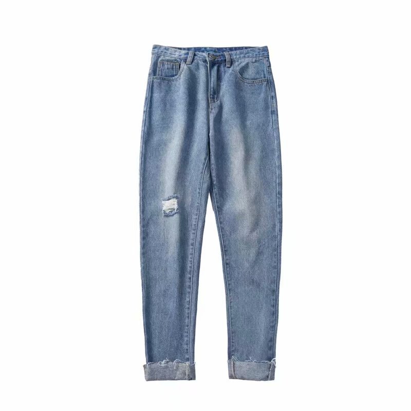 [HCM]Quần Jean Nam Phối Viền Ống Suông