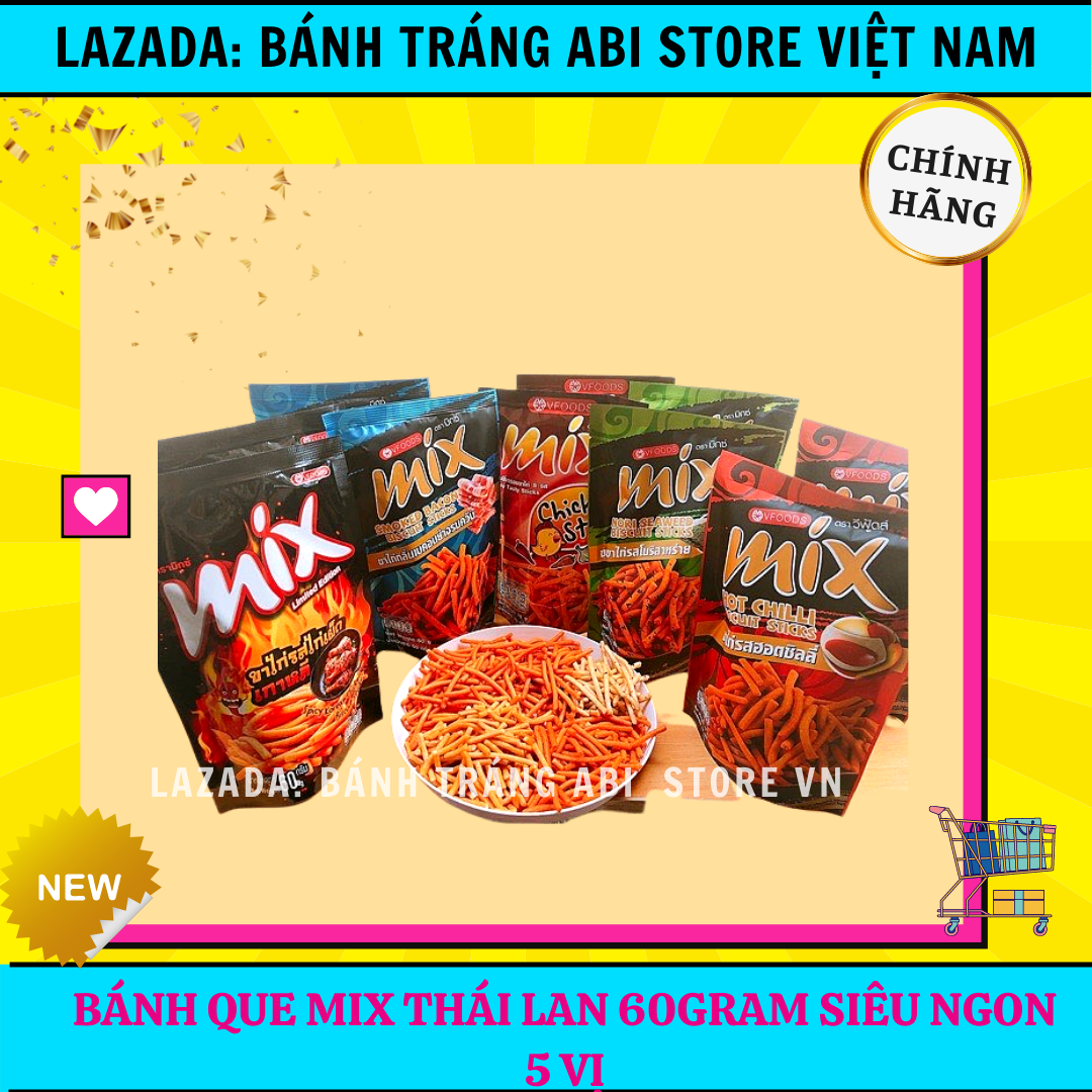 BÁNH SNACK QUE CỌNG NHẬP KHẨU THÁI LAN MIX 60G