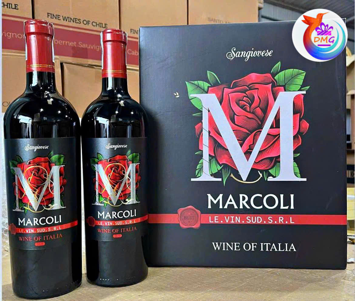 [NHẬP KHẨU] VANG ĐỎ (Ý) MARCOLI ROSSO - 750ML (14.7%) - DMG WINE