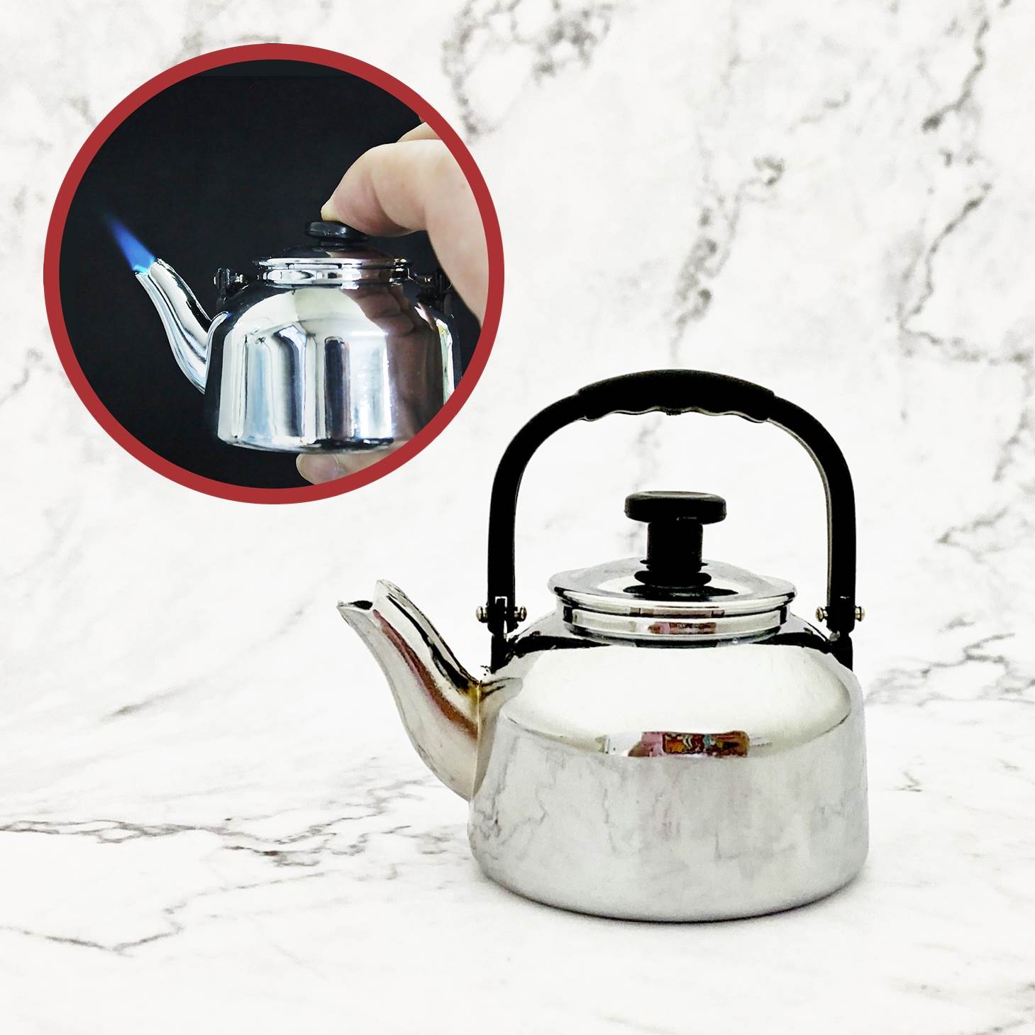 BẬT LỬA HÌNH ẤM NƯỚC LỬA KHÈ XÀI GAS