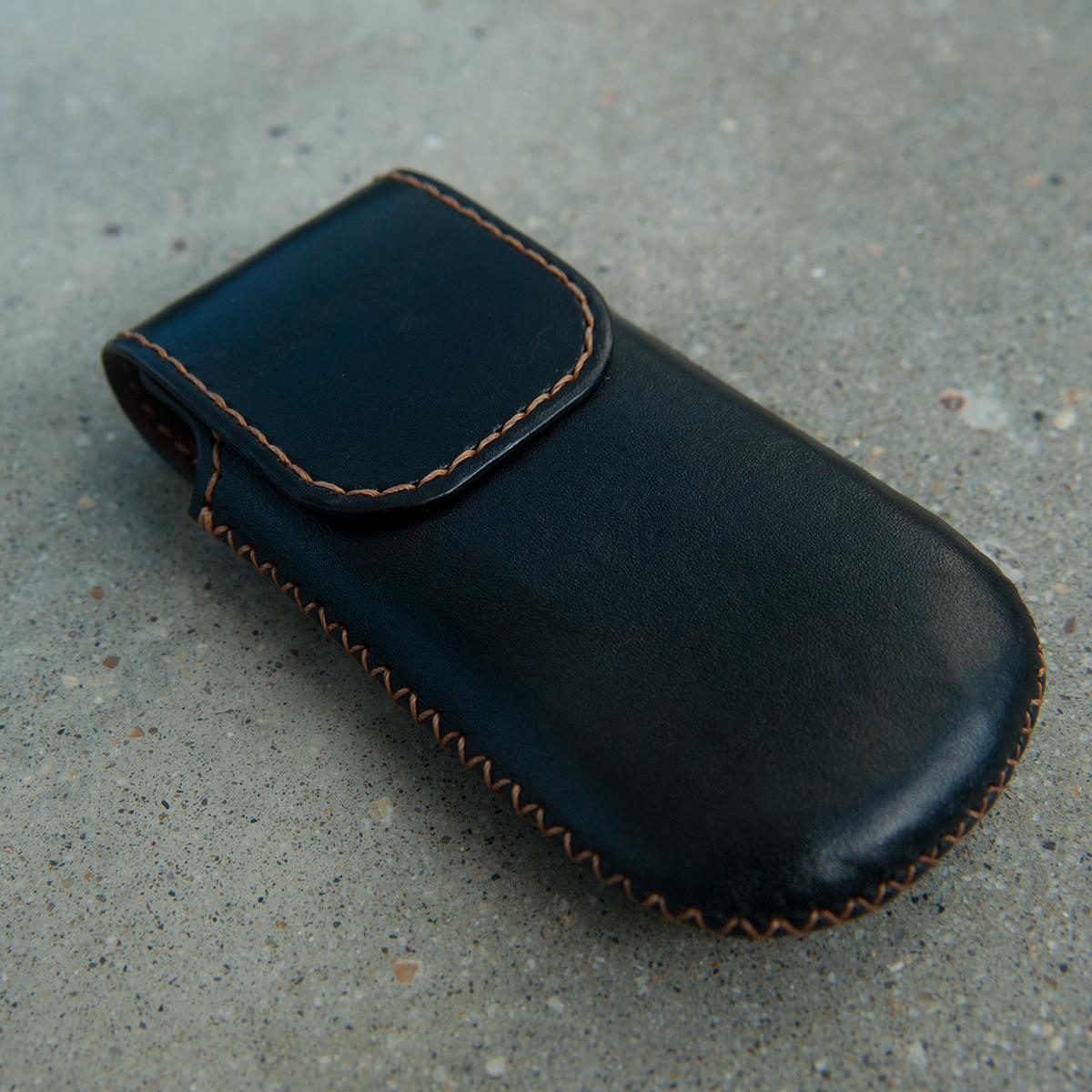 Bao da Nokia 8800 có nắp gập - Da bò thật - Đồ da handmade DTLEATHER DB205