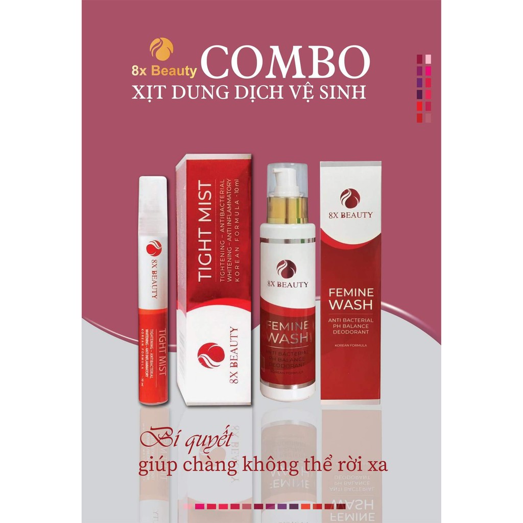 Miễn Phí Ship Xịt Phụ Khoa Thảo Dược 8X BEAUTY (Tặng 1 Dung Dịch Vệ Sinh Giá 280k)