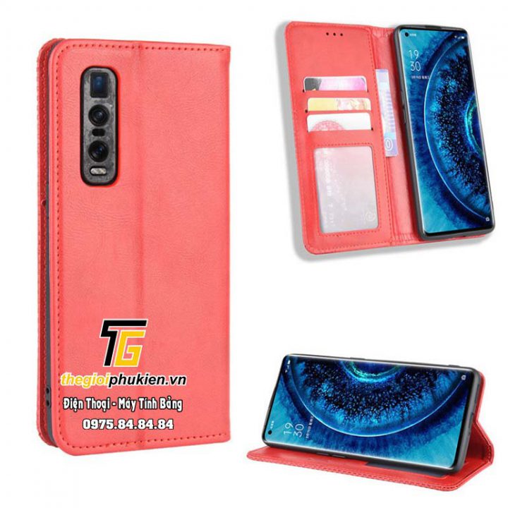Bao da dạng ví OPPO Find X2 Pro Luxury Leather