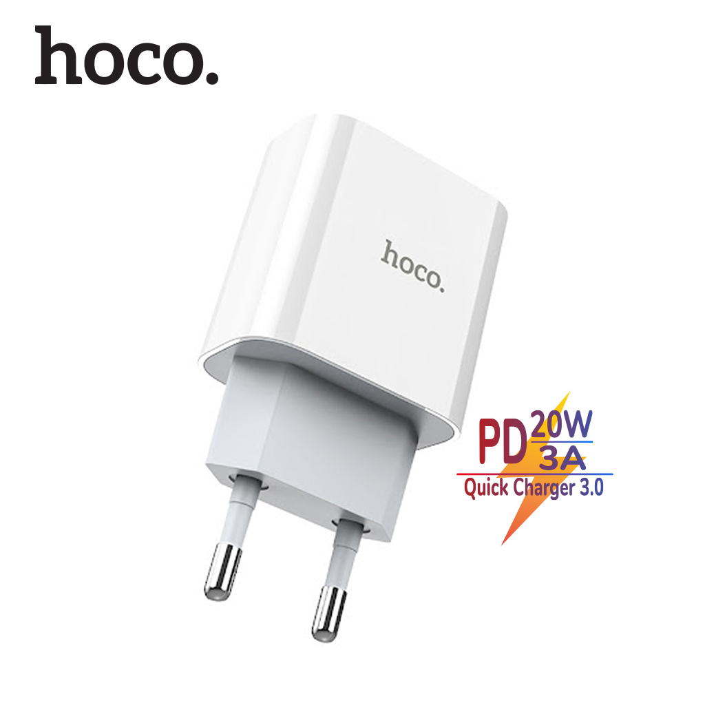 Cốc Sạc Hoco C76/C76A sạc nhanh QC3.0 và PD20W Cho Smart phone - Table tự động nhận dạng thiết bị truyền ra dòng tương thích