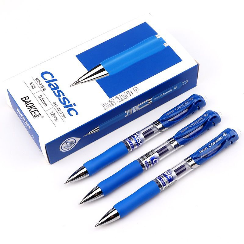 Bút gel bấm grip mềm baoke classic 0.5/0.7mm a35/d35