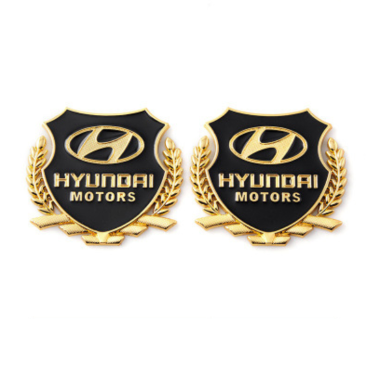 Bộ 2 logo bông lúa dán xe hơi, ô tô cao cấp, đủ logo thương hiệu các hãng xe