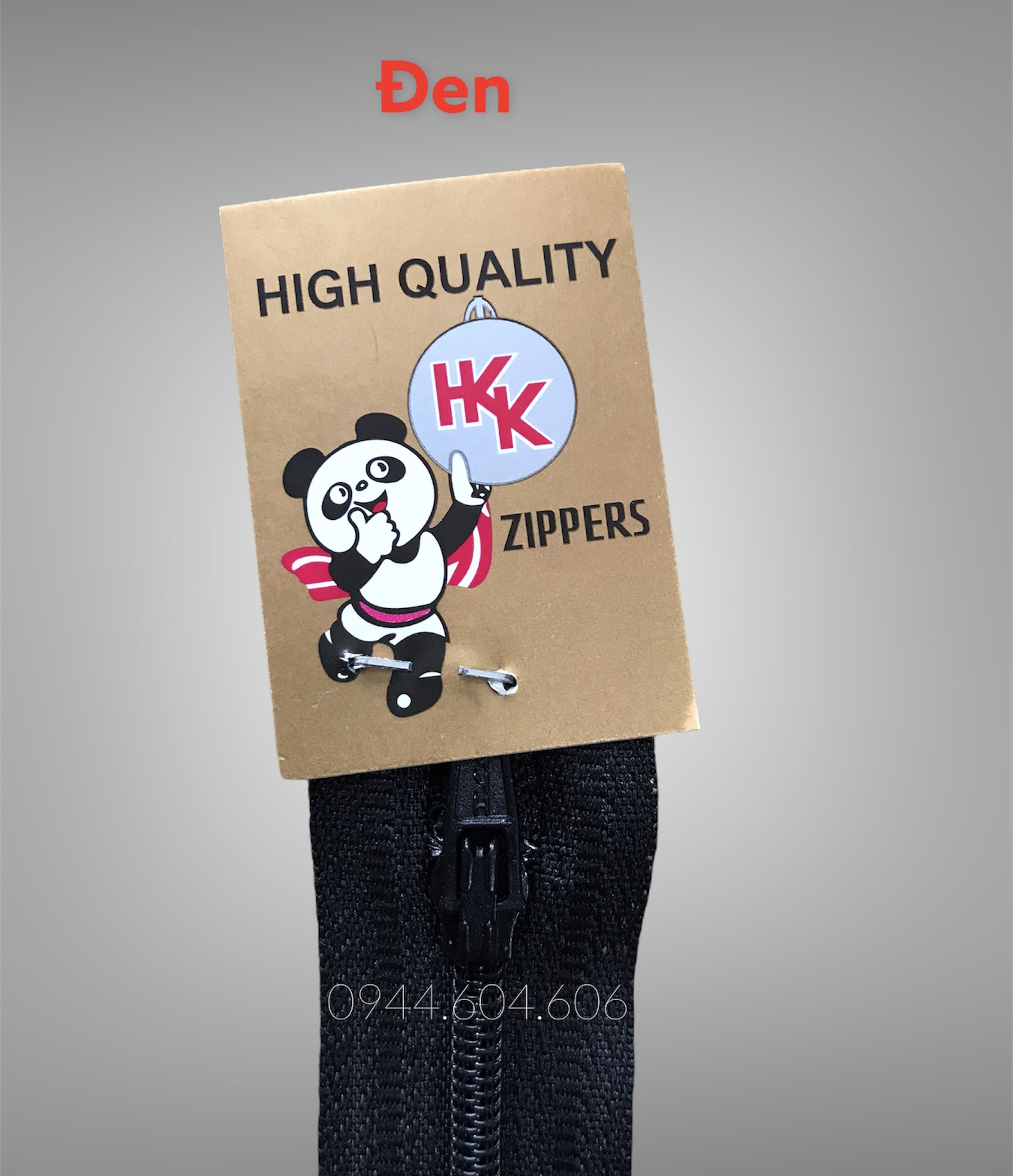 LỐ DÂY KÉO QUẦN TÂY HKK (1 lố/ 12 sợi/ 18cm)
