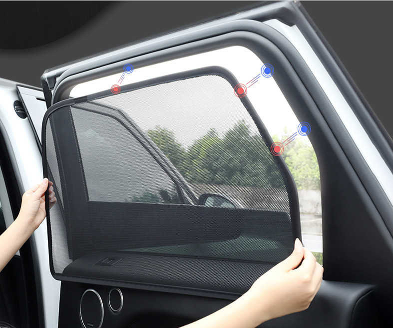 Rèm Che Nắng Nam Châm Xe SantaFe 2016 đến 2023- Bộ 4 Tấm, Khung Rèm Tích Hợp Sẵn Nam Châm, Vừa Zin Cho Xe, Tháo Lắp Đơn Giản Che Nắng Hiệu Quả