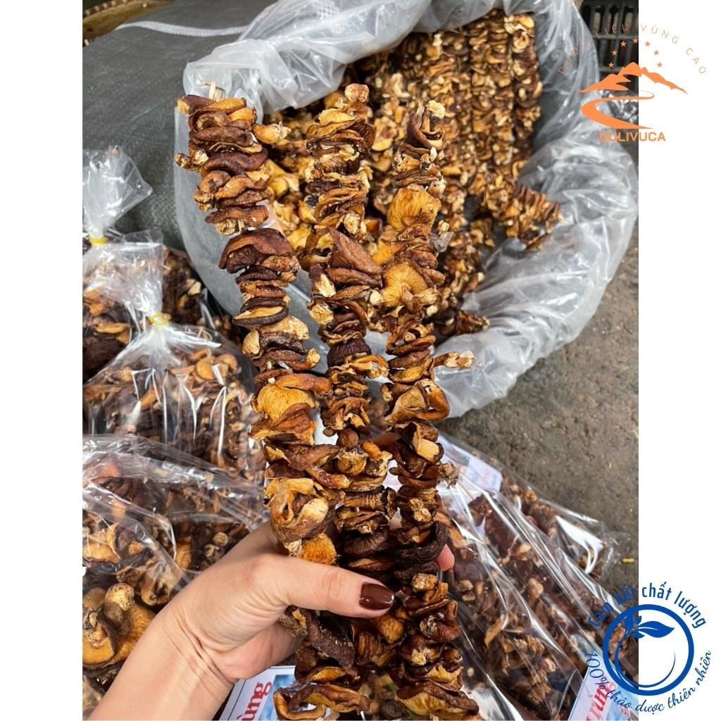Nấm hương rừng Tây Bắc loại 1, đặc sản nấm đông cô, nấm hương rừng xiên que phơi khô tự nhiên