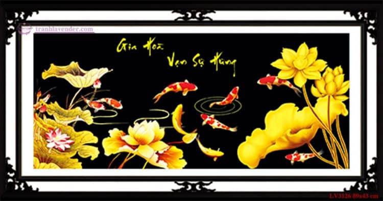 Tranh thêu gia hòa vạn sự hưng_lv3126_89*43cm