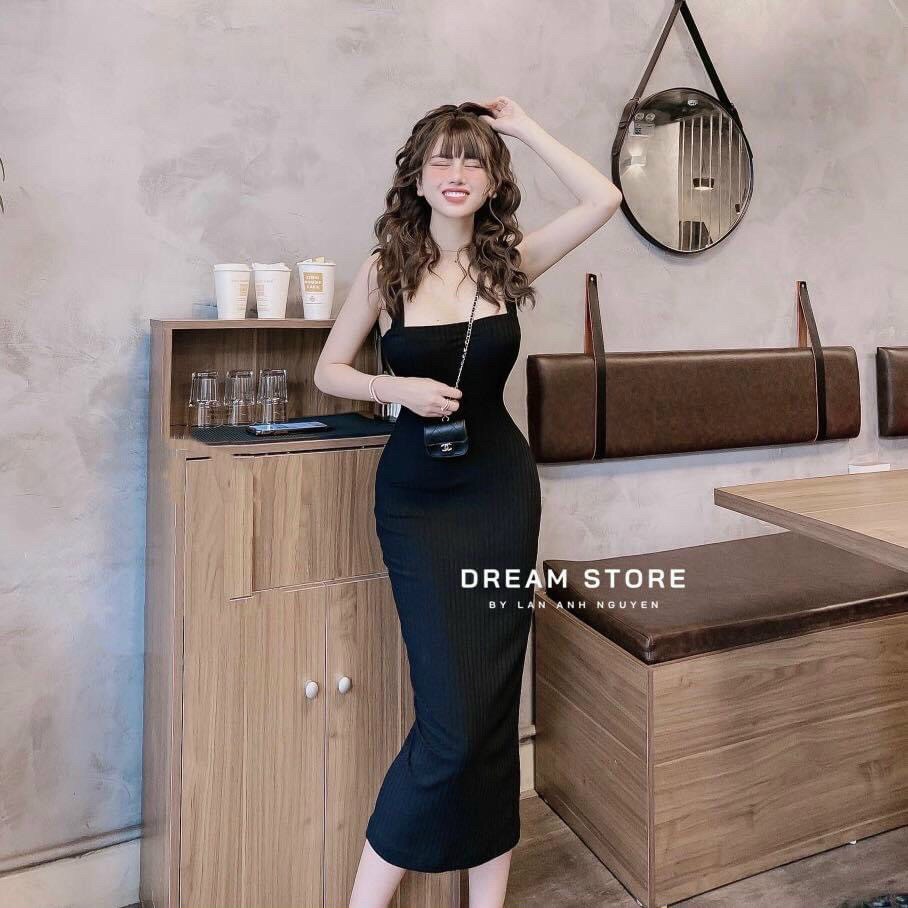 Đầm 2 dây form dài đầm nữ maxi bảng to (Freesize)