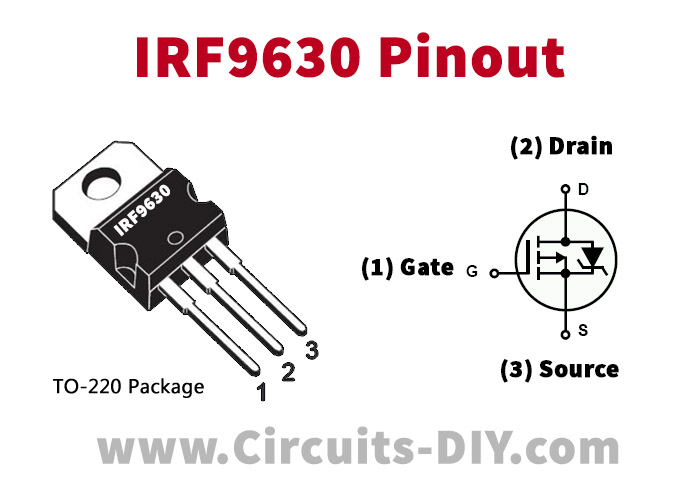 IRF9630 – P-MOSFET 6.5A 200V TO-220