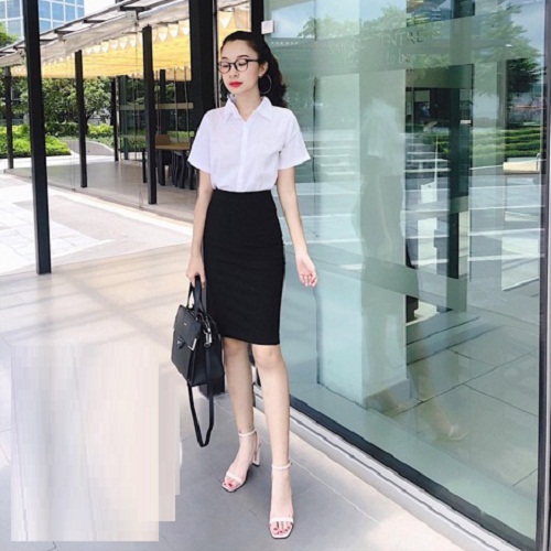 ÁO Sơ mi TRẮNG ngắn tay công sở