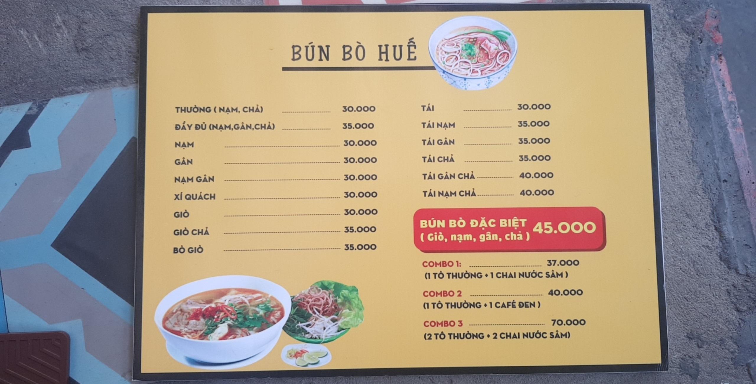 Combo 1 bún bò 1 nước ép