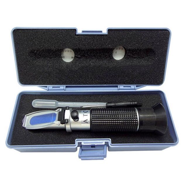 Máy đo độ đường 0-32% cho dung dịch, trái cây, Khúc xạ kế đo độ ngọt chuyên dụng kèm hộp đựng, Dụng cụ đo độ ngọt chè, trái cây
