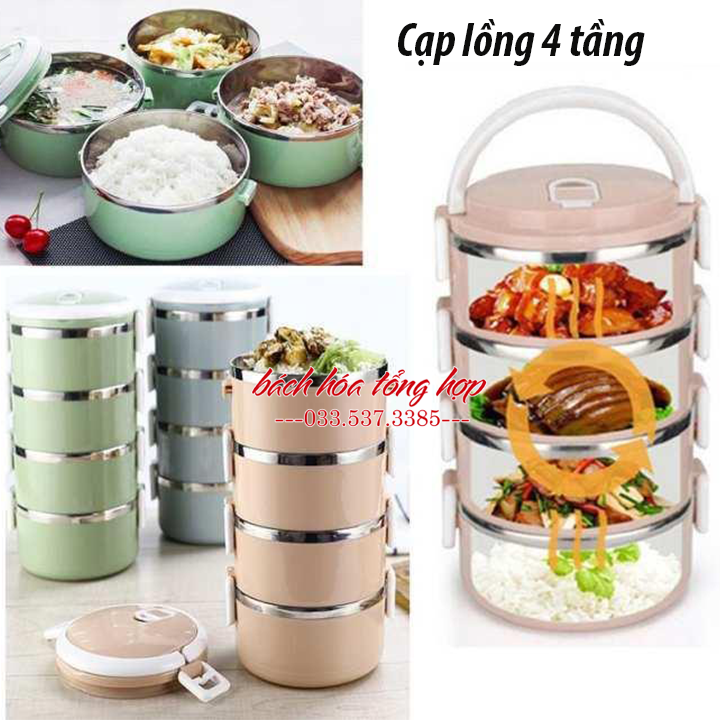 Cà men 4 tầng innox, cà men, cà mèn 4 tầng, cà mèn đựng cơm, cà men đựng đồ ăn văn phòng, cà men ủ cơm và thức ăn, cà men đựng cơm giữ nhiệt, cà men văn phòng, cà mèn văn phòng